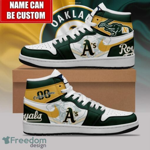 Oakland Athletics Sneakers Custom Name Number Limited Air Jordan Hightop Shoes Men Women Gift Product Photo 1