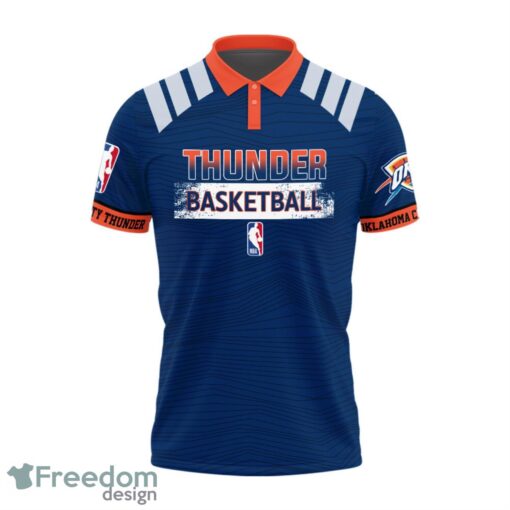 Oklahoma City Thunder Style NBA Basketball Team 3D Polo Shirt Product Photo 2