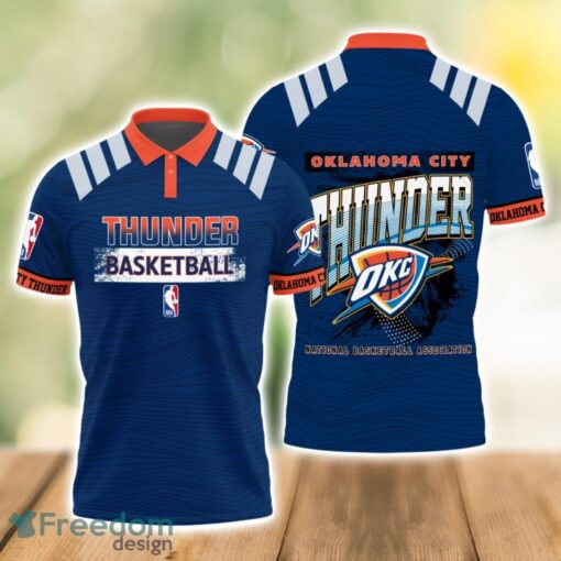 Oklahoma City Thunder Style NBA Basketball Team 3D Polo Shirt Product Photo 1