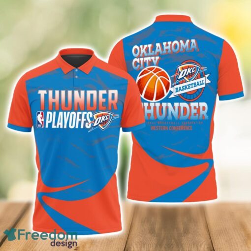 Oklahoma City Thunder Style NBA Basketball Team 3D Polo Shirt Sport Fans Gift Product Photo 1