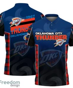 Oklahoma City Thunder Style NBA Basketball Team Black 3D Polo Shirt new Designs For Fans Product Photo 1