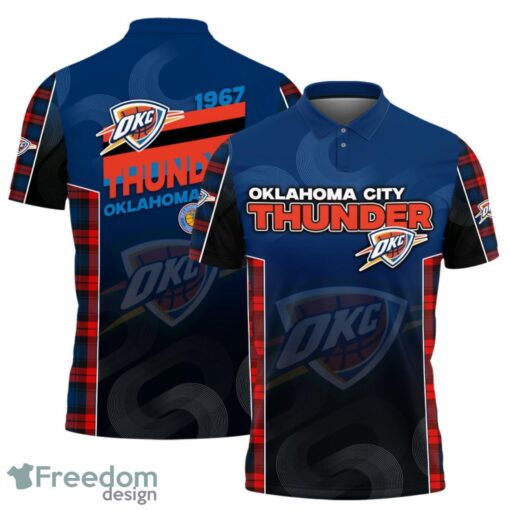 Oklahoma City Thunder Style NBA Basketball Team Black 3D Polo Shirt new Designs For Fans Product Photo 1