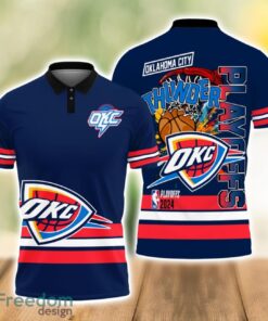 Oklahoma City Thunder Style NBA Basketball Team Black 3D Polo Shirt Special For Fans