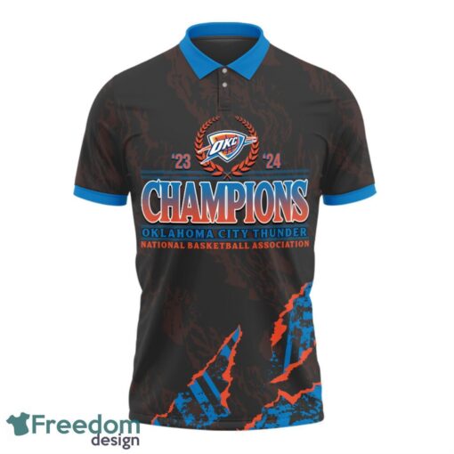 Oklahoma City Thunder Style NBA Champs 2024 Polo Shirt Limited For Sport Season Gift Product Photo 2