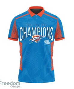 Oklahoma City Thunder Style NBA Champs Team Basketball 2024 Polo Shirt Gift Ideas For Fans Product Photo 2