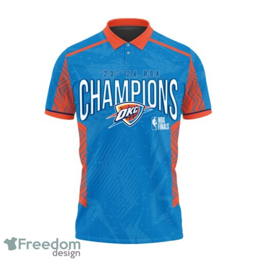 Oklahoma City Thunder Style NBA Champs Team Basketball 2024 Polo Shirt Gift Ideas For Fans Product Photo 2