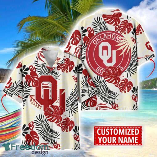 Oklahoma Sooners Aloha Hawaiian Shirt Custom Name Summer Gift Holiday Team Shirt Product Photo 1