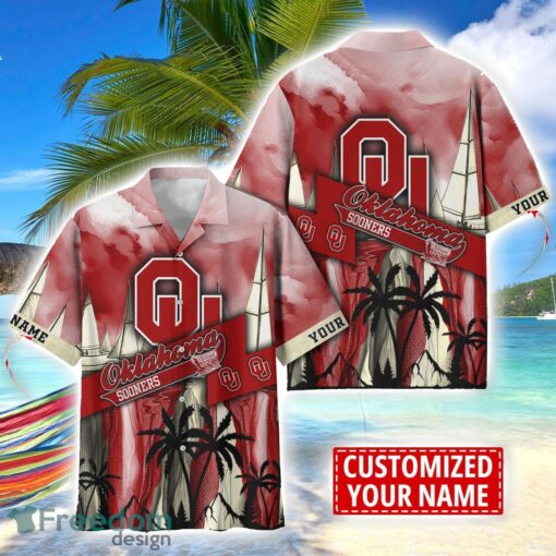 Oklahoma Sooners Hawaii Shirt Custom Name Sports Team Beach Shirt Product Photo 1