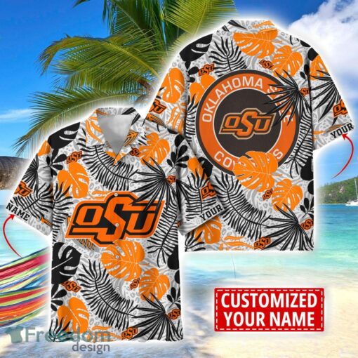 Oklahoma State Cowboys Aloha Hawaiian Shirt Custom Name Summer Gift Holiday Team Shirt Product Photo 1