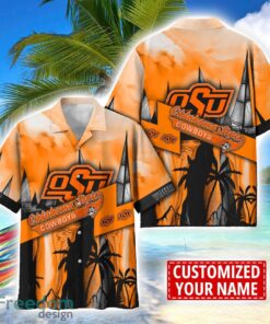 Oklahoma State Cowboys Hawaii Shirt Custom Name Sports Team Beach Shirt