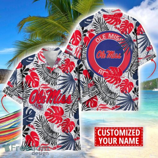 Ole Miss Rebels Aloha Hawaiian Shirt Custom Name Summer Gift Holiday Team Shirt Product Photo 1