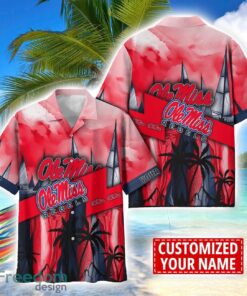 Ole Miss Rebels Hawaii Shirt Custom Name Sports Team Beach Shirt