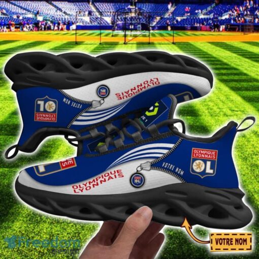 Olympique Lyonnais Max Soul Shoes Personalized Name Sneakers For Fans Product Photo 2