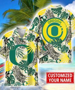 Oregon Ducks Aloha Hawaiian Shirt Custom Name Summer Gift Holiday Team Shirt