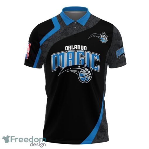 Orlando Magic Style NBA Basketball Team Black 3D Polo Shirt Product Photo 2