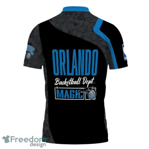 Orlando Magic Style NBA Basketball Team Black 3D Polo Shirt Product Photo 3