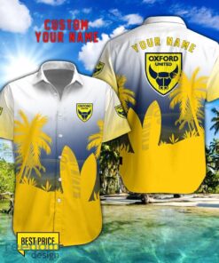 Oxford United F.C Combo Hawaiian Shirt And Shorts Surfboards Coconut Custom Name For Fans