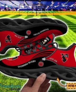 Oyonnax Rugby Max Soul Shoes Personalized Name Sneakers For Fans Product Photo 2