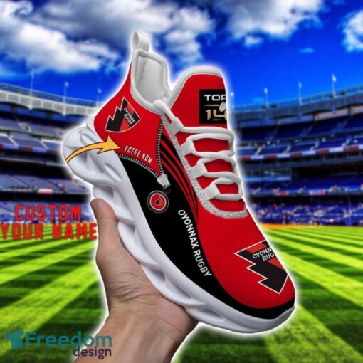 Oyonnax Rugby Max Soul Shoes Personalized Name Sneakers For Fans Product Photo 3