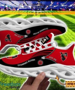 Oyonnax Rugby Max Soul Shoes Personalized Name Sneakers For Fans Product Photo 1