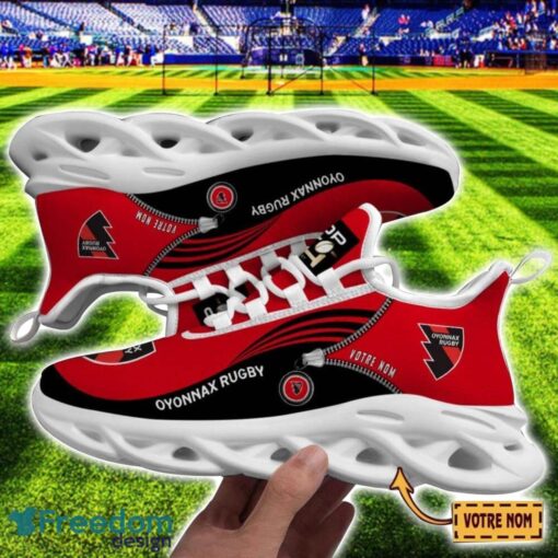 Oyonnax Rugby Max Soul Shoes Personalized Name Sneakers For Fans Product Photo 1