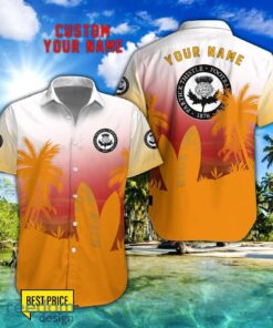 Partick Thistle F.C. Combo Hawaiian Shirt And Shorts Surfboards Coconut Custom Name For Fans