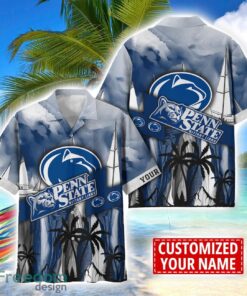 Penn State Nittany Lions Hawaii Shirt Custom Name Sports Team Beach Shirt