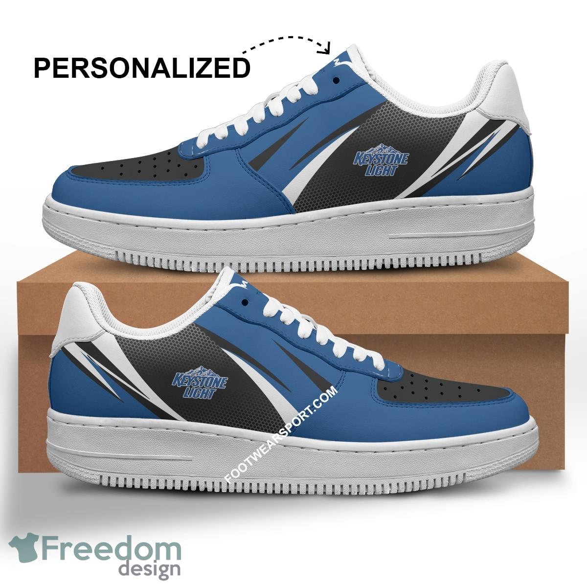 Personalized Keystone Light Beer Air Force 1 Shoes New Brand AF1 All Over Print - Personalized Brand Keystone Light Beer Air Force 1 Sneaker Style 1