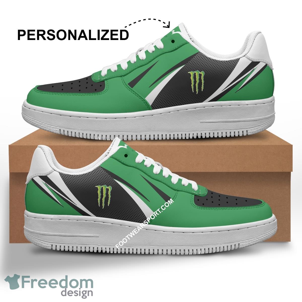 Personalized Monster Energy Air Force 1 Shoes New Brand AF1 Gift For Men Women Fans - Personalized Brand Monster Energy Air Force 1 Sneaker Style 1