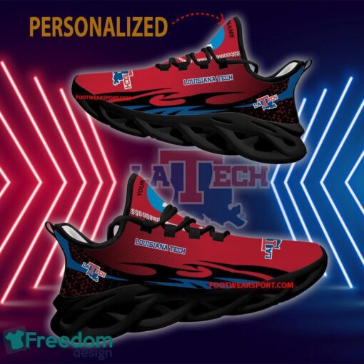 Personalized NCAA Louisiana Tech Bulldogs Max Soul Shoes New Design Trendsetting Chunky Sneaker - NCAA Louisiana Tech Bulldogs Max Soul Shoes Personalized Photo 2