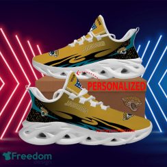 Personalized NFL Jacksonville Jaguars Max Soul Shoes New Design Statement Running Sneaker - NFL Jacksonville Jaguars Max Soul Shoes Personalized Photo 1