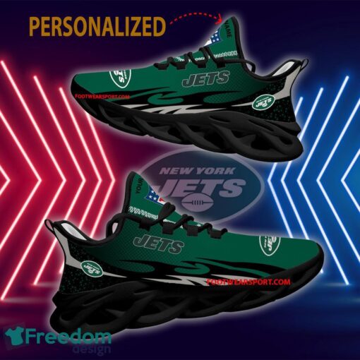 Personalized NFL New York Jets Max Soul Shoes New Design Comfort Sport Sneaker - NFL New York Jets Max Soul Shoes Personalized Photo 2