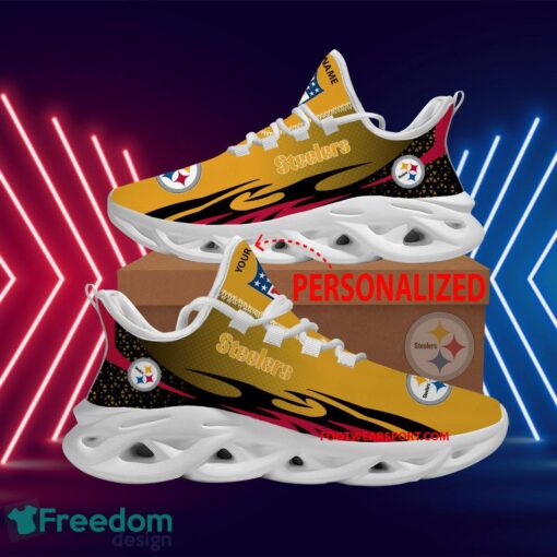 Personalized NFL Pittsburgh Steelers Max Soul Shoes New Design Trendy Running Sneaker - NFL Pittsburgh Steelers Max Soul Shoes Personalized Photo 1