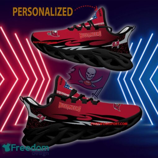 Personalized NFL Tampa Bay Buccaneers Max Soul Shoes New Design Trend Running Sneaker - NFL Tampa Bay Buccaneers Max Soul Shoes Personalized Photo 2