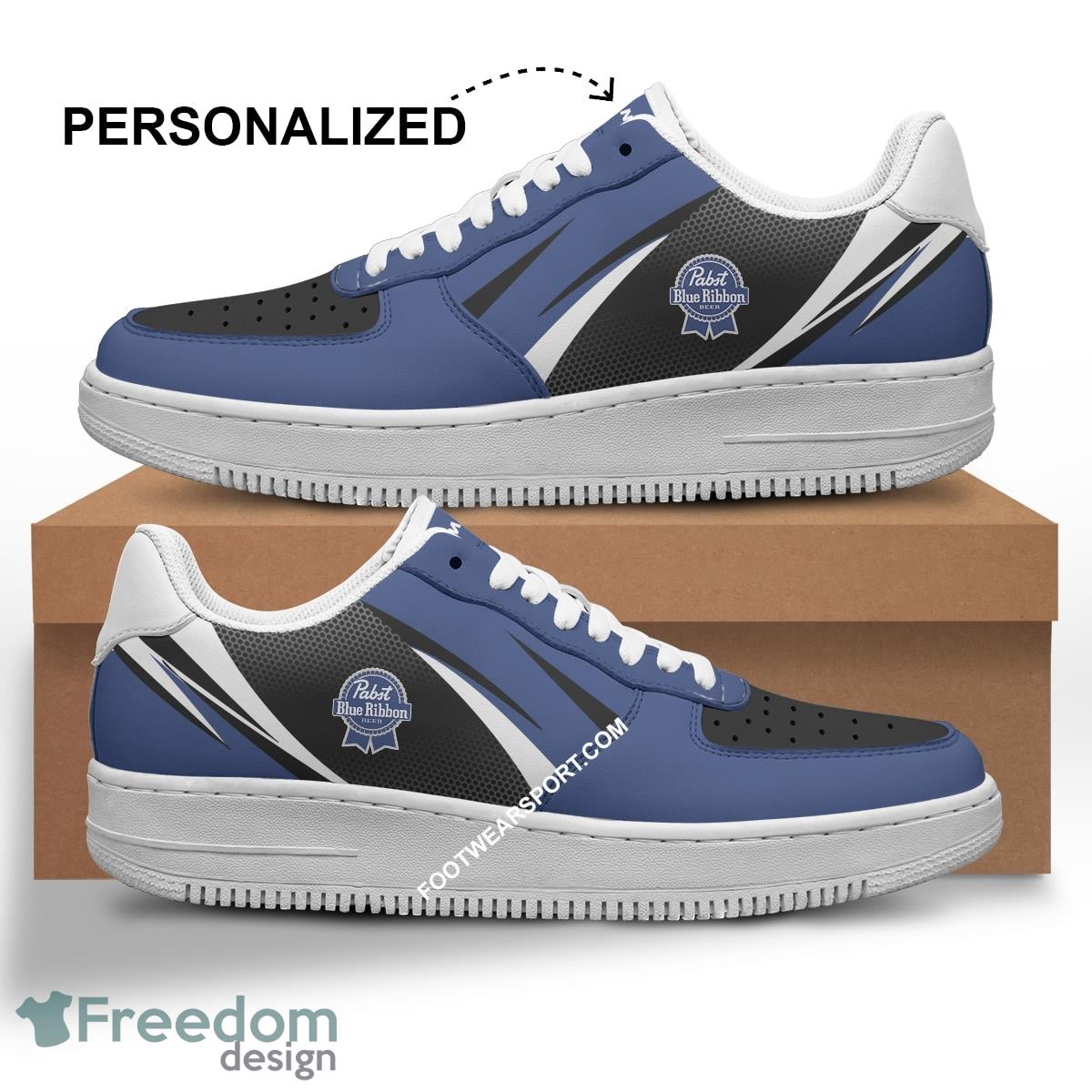 Personalized Pabst Blue Ribbon Air Force 1 Shoes New Brand AF1 For Men Women - Personalized Brand Pabst Blue Ribbon Air Force 1 Sneaker Style 1