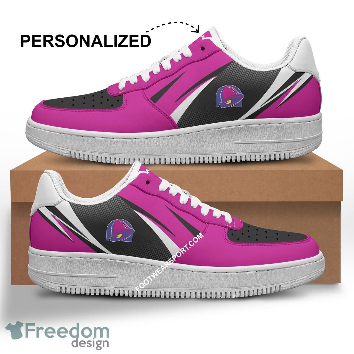 Personalized Taco Bell Air Force 1 Shoes New Brand AF1 For Fans Gift - Personalized Brand Taco Bell Air Force 1 Sneaker Style 1