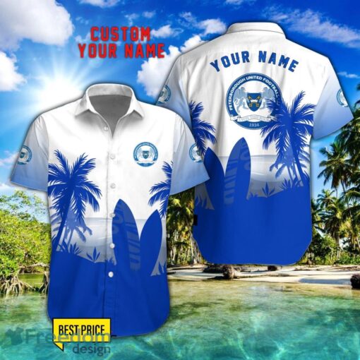 Peterborough United F.C Combo Hawaiian Shirt And Shorts Surfboards Coconut Custom Name For Fans Product Photo 1