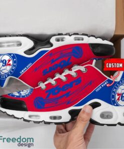 Philadelphia 76ers NBA Air Cushion Sports Shoes Custom Name TN Sneakers For Fans Product Photo 2