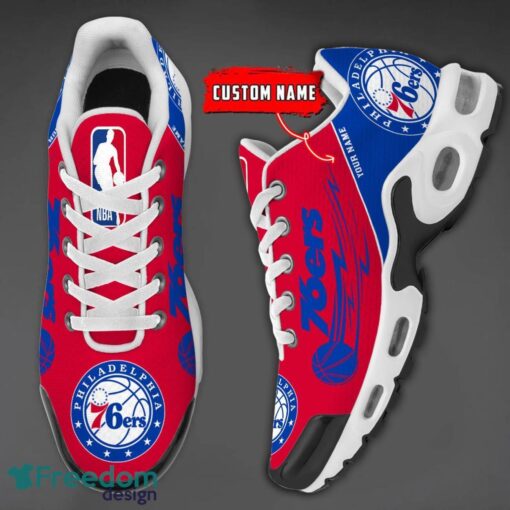 Philadelphia 76ers NBA Air Cushion Sports Shoes Custom Name TN Sneakers For Fans Product Photo 3