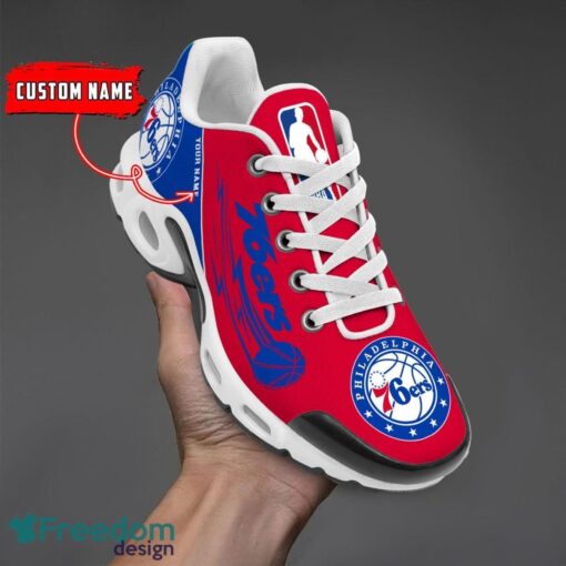 Philadelphia 76ers NBA Air Cushion Sports Shoes Custom Name TN Sneakers For Fans Product Photo 1