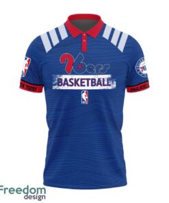 Philadelphia 76ers Style NBA Basketball Team 3D Polo Shirt Product Photo 2