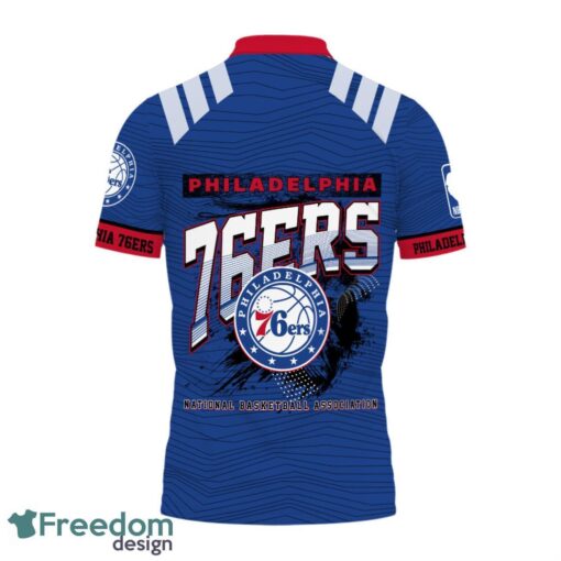 Philadelphia 76ers Style NBA Basketball Team 3D Polo Shirt Product Photo 3