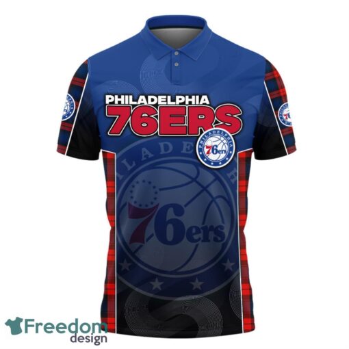 Philadelphia 76ers Style NBA Basketball Team Black 3D Polo Shirt new Designs For Fans Product Photo 1