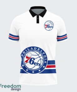 Philadelphia 76ers Style NBA Basketball Team Black 3D Polo Shirt Special For Fans Product Photo 2