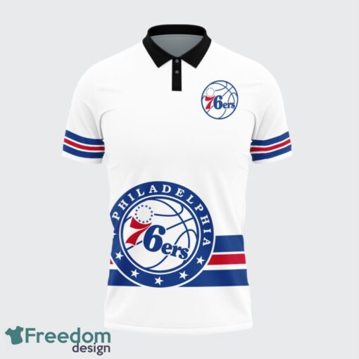 Philadelphia 76ers Style NBA Basketball Team Black 3D Polo Shirt Special For Fans Product Photo 2