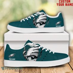 Philadelphia Eagles NFL Custom Name Unique Gift Low Top Skate Shoes Gifts For Fans