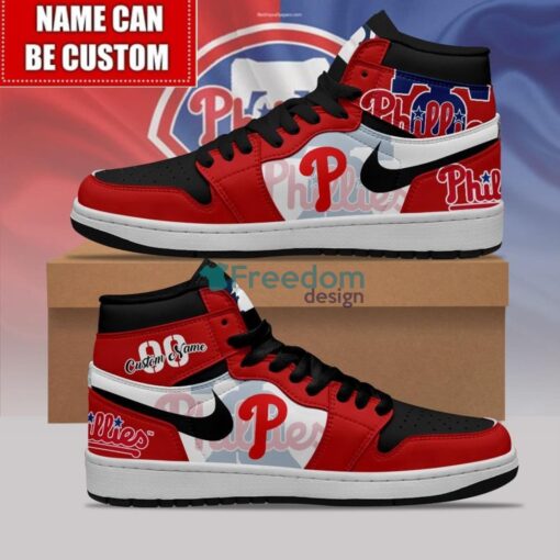 Philadelphia Phillies Custom Name Number Limited Air Jordan Hightop Shoes Men Women Gift Product Photo 1