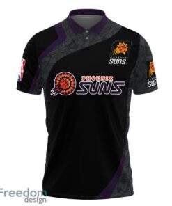 Phoenix Suns Style NBA Basketball Team Black 3D Polo Shirt Product Photo 2