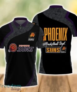 Phoenix Suns Style NBA Basketball Team Black 3D Polo Shirt