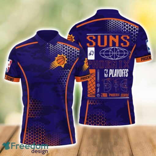 Phoenix Suns Style NBA Playoffs Team Basketball 2024 Polo Shirt Product Photo 1